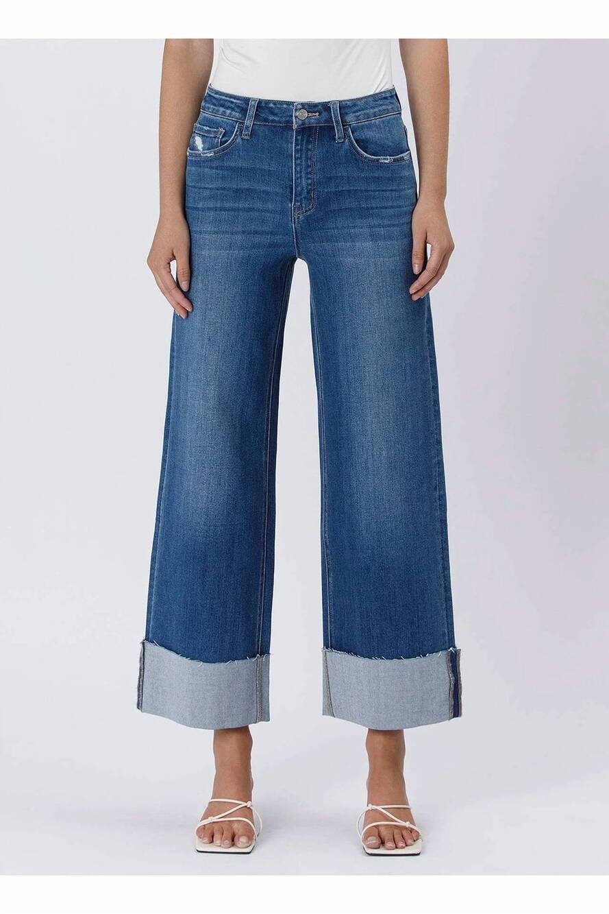 NEW VERVET BY FLYING MONKEY women's love cuff jean in blue